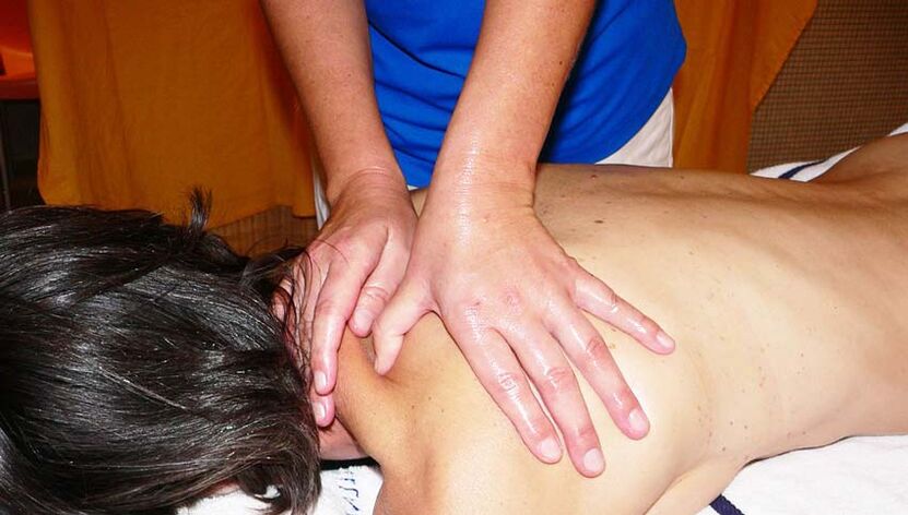 Massage occupation for osteochondrosis of the cervical spine